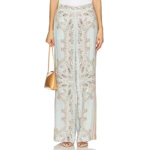 Hemant And Nandita 'Straight' Blue Viscose Pants Size S